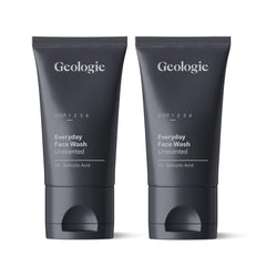 Geologie 2% Salicylic Acid Face Wash bottle, fragrance-free for sensitive skin.