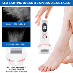 Geopu with 3 replacement roller heads enable customizable foot care at home.