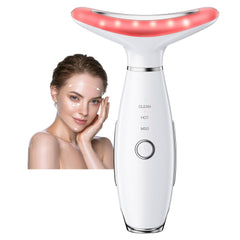 Gequip neck face massager with sensing ring for easy activation.