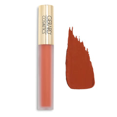Gerard Cosmetics HydraMatte Sedona terracotta-application close-up with velvety finish