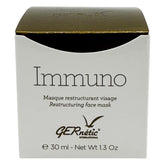Gernetic Immuno Restructuring Face Mask jar shows creamy texture for skin renewal.