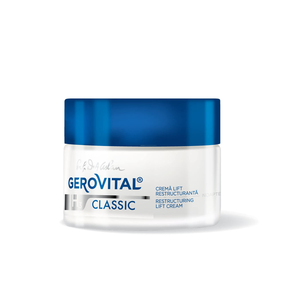 Gerovital Classic Night Cream bottle for overnight hydration and nourishment.