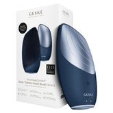 GESKE SmartAppGuided sonic thermo facial brush shows deep cleansing action for refreshed skin.