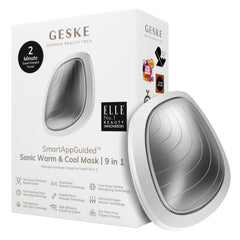 GESKE SmartAppGuided mask front view with warm and cool massage for skin comfort