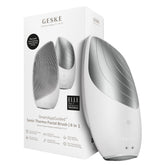 GESKE SmartAppGuided Thermo Facial Brush front view for deep cleansing and warmth