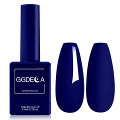 GGDECA royal blue gel nail polish bottle shows true color for precise application.