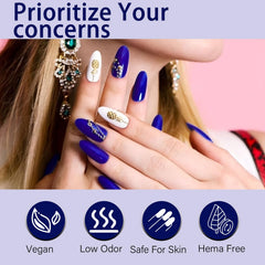 GGDECA royal blue gel polish brush ready for clean, efficient coats.