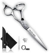 GGPH S4 professional hair cutting scissors blade close-up showing sharp edge for precision cuts.