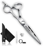 GGPH professional hair cutting scissors close-up blade for precise, clean cuts.