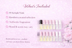GHBB travel-friendly fragrance samples ideal for on-the-go testing.