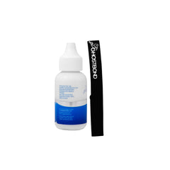 Applying GhostBond XL adhesive for a seamless, undetectable bond along the hairline.