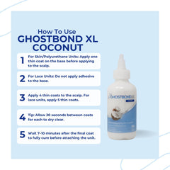 GhostBond XL Coconut light hold with coconut scent enables easy styling.