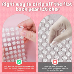 GIFOHAPY 6mm round pearl stickers for balloons and decorations.