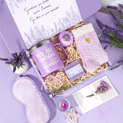 GiftPeak lavender-scented candle enhances tranquil evenings.