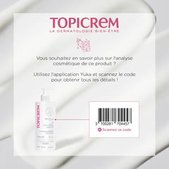 Topicrem Mela Unifying Milk being applied to skin with a soothing massage