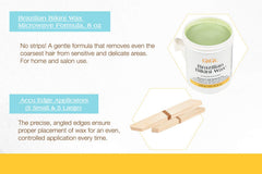 GIGI bikini wax application on skin for smooth results.