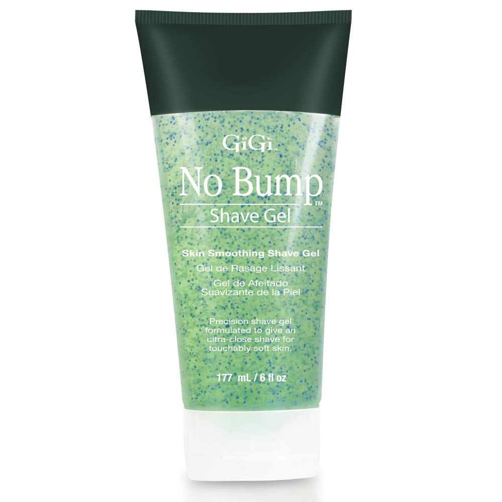 GIGI No Bump bottle pour for smoother razor glide and pre-shave prep.