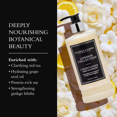 Gilchrist & Soames London Collection Conditioner ingredients highlight red tea and grape seed oil.