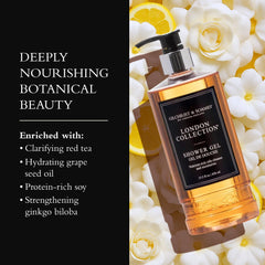 Gilchrist & Soames London Shower Gel gardenia-bloom evokes elegant scent and mood.