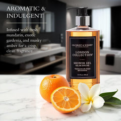 Gilchrist & Soames London Shower Gel mandarin-fragrance for an uplifting morning ritual.