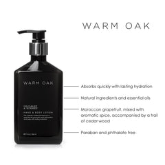 Warm Oak bottle pour for convenient moisture application