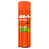 Gillette Fusion5 Ultra Sensitive gel bottle shows 200 ml size for smooth shaving