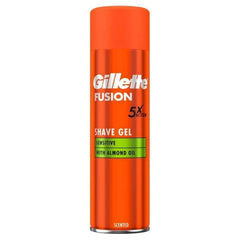 Gillette Fusion5 Ultra Sensitive gel bottle shows 200 ml size for smooth shaving