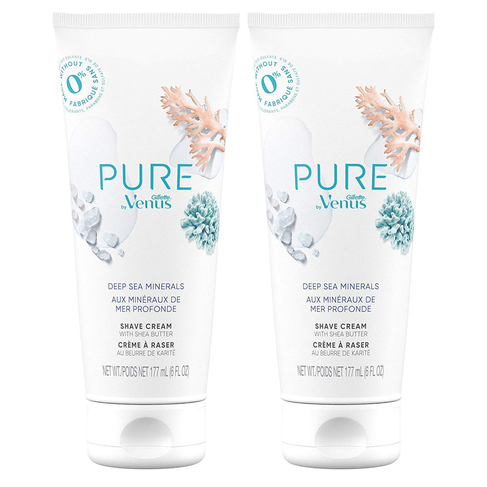 Gillette Venus Pure Deep Sea Minerals bottle for smooth shave and gentle cleansing
