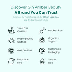 Gin Amber Beauty cream on finger demonstrates easy, non-greasy application