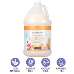 Aloe vera and flaxseed ingredients highlighted on the Ginger Lily Farms Botanicals label.