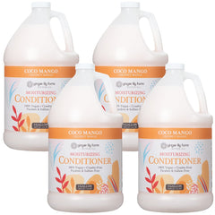 Ginger Lily Farms Botanicals Coco Mango conditioner bottle delivers lightweight moisture for soft hair.