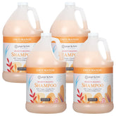 Ginger Lily Farms Botanicals Coco Mango shampoo bottle pouring for long-lasting moisture