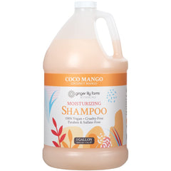 Ginger Lily Farms Botanicals Coco Mango shampoo lather delivers smooth shine