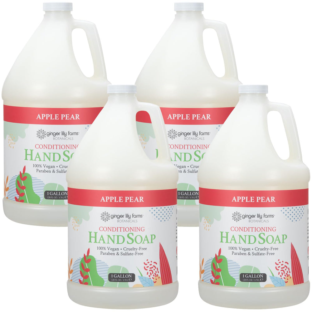 Ginger Lily Farms Botanicals hand soap apple pear bottle with refreshing scent for daily care