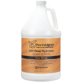 Ginger Lily Farms Botanicals Shea Indulgence bottle pour for luxurious hydration.