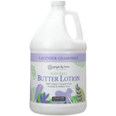 Ginger Lily Farms Soothing Butter Lotion bottle close-up showing rich hydration for soft skin.