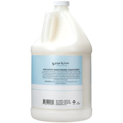 Close-up of Ginger Lily Farms Club & Fitness conditioner label highlighting natural ingredients