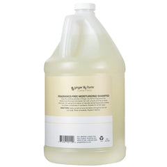 Ginger Lily Farms Club & Fitness shampoo label close showing vegan and cruelty-free claims.