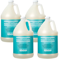 Ginger Lily Farms Argan Shampoo bottle front, nourishes all hair types with argan oil