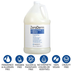 Ginger Lily Farms ZeroDerm fragrance-free label suited for fragrance-sensitive customers