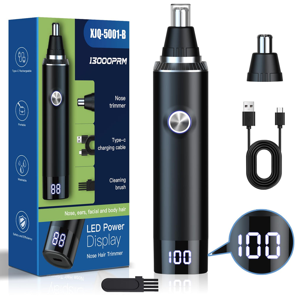 Ginity ear-nose trimmer front view for precise on-the-go grooming.