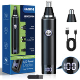 Ginity ear-nose trimmer front view for precise on-the-go grooming.