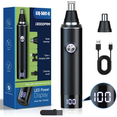 Ginity ear-nose trimmer front view for precise on-the-go grooming.