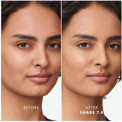 Giorgio Armani Luminous Silk application close-up for smooth medium coverage.