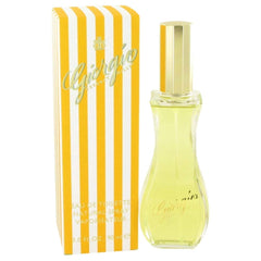 Giorgio Beverly Hills Giorgio Yellow bottle label with a floral-inspired scent for special occasions.