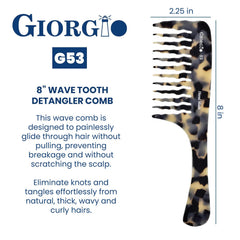 Giorgio G53 saw-cut polished edges prevent snagging during styling.