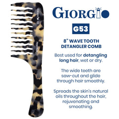 Giorgio G53 detangler for wet hair detangles knots effectively.