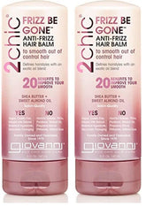 GIOVANNI 2chic Frizz Be Gone hair balm bottle—anti-frizz smoothing for sleek, manageable hair