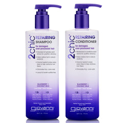 GIOVANNI 2chic Ultra-Repairing Shampoo bottle pour nourishes dry, damaged hair.