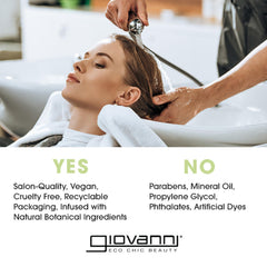 GIOVANNI Eco Chic Smooth as Silk with Apple extract for moisturized strands.